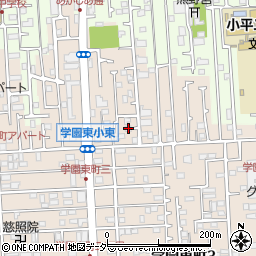 東京都小平市学園東町1-62周辺の地図