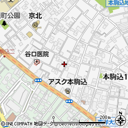 東京都文京区本駒込2丁目6-12周辺の地図