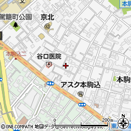 東京都文京区本駒込2丁目6-5周辺の地図