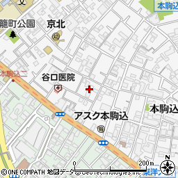 東京都文京区本駒込2丁目6周辺の地図