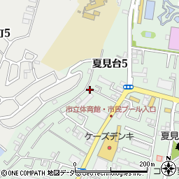 千葉県船橋市夏見台5丁目5-10周辺の地図