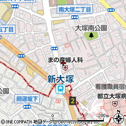 ゆで太郎 新大塚店周辺の地図