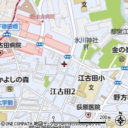 東京都中野区江古田2丁目19周辺の地図