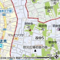 東京都台東区谷中3丁目10周辺の地図