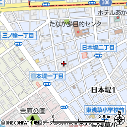 東京都台東区日本堤2丁目周辺の地図