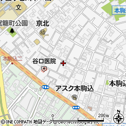 東京都文京区本駒込2丁目6-8周辺の地図