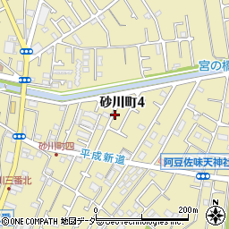 東京都立川市砂川町周辺の地図
