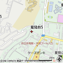 千葉県船橋市夏見台5丁目5-6周辺の地図