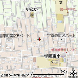 東京都小平市学園東町周辺の地図