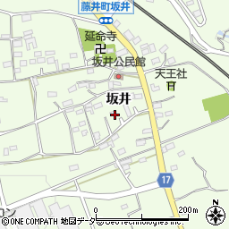 山梨県韮崎市藤井町坂井614-1周辺の地図