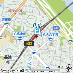 ファミリーマート八広駅前店周辺の地図