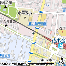 キングファミリー花小金井店周辺の地図