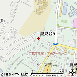 千葉県船橋市夏見台5丁目5-38周辺の地図