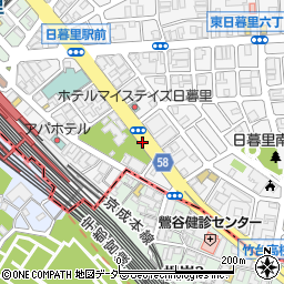 東日暮里５丁目パーキングチケット２周辺の地図