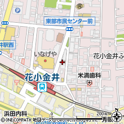 花小金井駅前郵便局周辺の地図