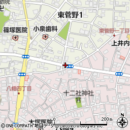 東菅野一丁目周辺の地図