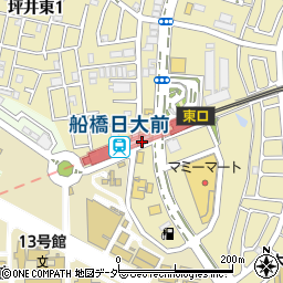 船橋日大前駅周辺の地図