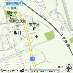 山梨県韮崎市藤井町坂井487-1周辺の地図