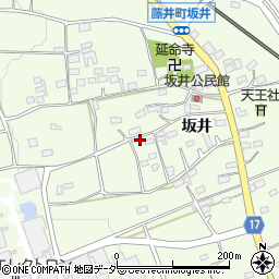 山梨県韮崎市藤井町坂井603-1周辺の地図