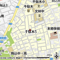 鍵の出張救急車　文京区千駄木営業所２４時間受付センター周辺の地図