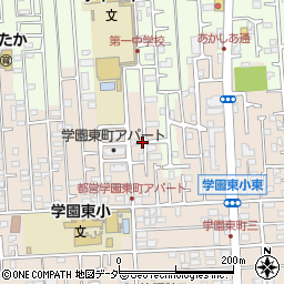 東京都小平市学園東町496-36周辺の地図