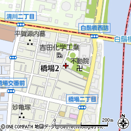 東京都台東区橋場2丁目周辺の地図