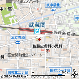 松屋武蔵関店周辺の地図