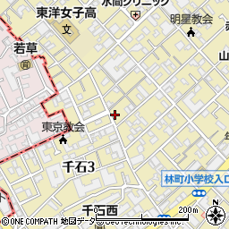 東京都文京区千石3丁目34-2周辺の地図