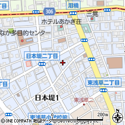 東京都台東区日本堤1丁目25-8周辺の地図