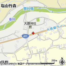 山梨県甲州市塩山中萩原1331周辺の地図