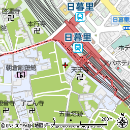 天王寺公園周辺の地図