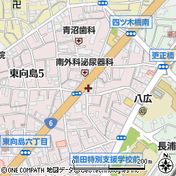 産経新聞　墨田区向島専売所周辺の地図