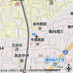 毎日新聞・東向島専売所周辺の地図