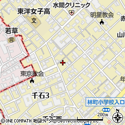 東京都文京区千石3丁目34-4周辺の地図