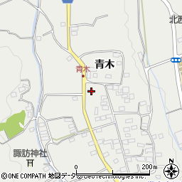 山梨県韮崎市清哲町青木1394周辺の地図