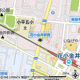 花小金井駅西周辺の地図