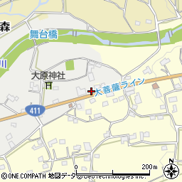 山梨県甲州市塩山中萩原1353周辺の地図