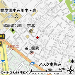 東京都文京区本駒込2丁目13-38周辺の地図