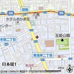 タイムズ台東清川第２駐車場周辺の地図