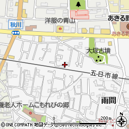 東京都あきる野市雨間251-7周辺の地図
