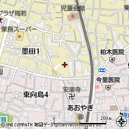 寺島変電所周辺の地図