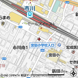 ミウラデンキ市川駅前店周辺の地図