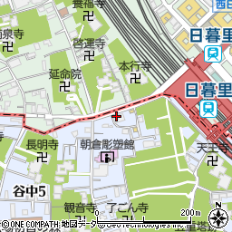 喫茶室ルノアール日暮里谷中店周辺の地図