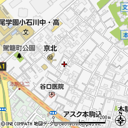 東京都文京区本駒込2丁目13-36周辺の地図