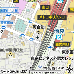 東京都豊島区西池袋1丁目2周辺の地図