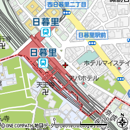 ファミリーマート日暮里駅前店周辺の地図