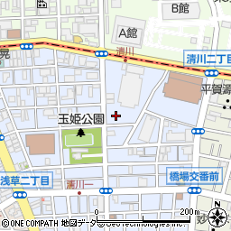東京都台東区清川2丁目周辺の地図