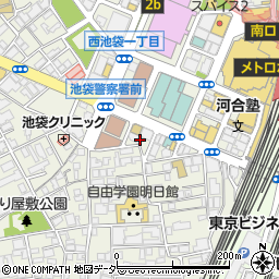 東京都豊島区西池袋2丁目38周辺の地図