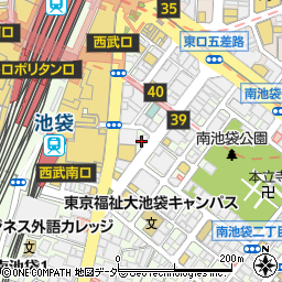 東京都豊島区南池袋1丁目19-12周辺の地図