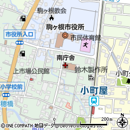 駒ヶ根市役所南庁舎周辺の地図